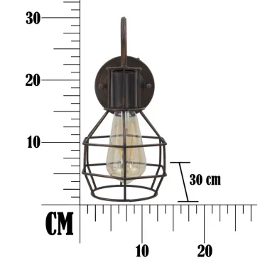 LAMPA ŚCIENNA INDUSTRY -C- 32x14x30 cm MIN 2